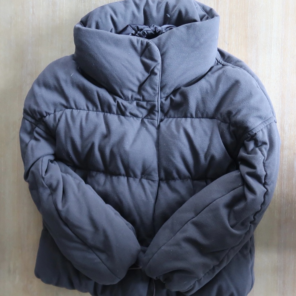 THEORY BROWN 100% DOWN PUFFER JACKET